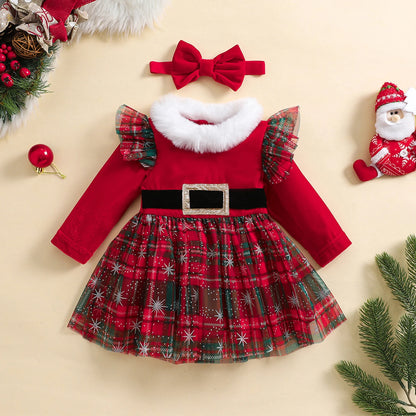 Baby Girl Christmas Tulle Dress Set