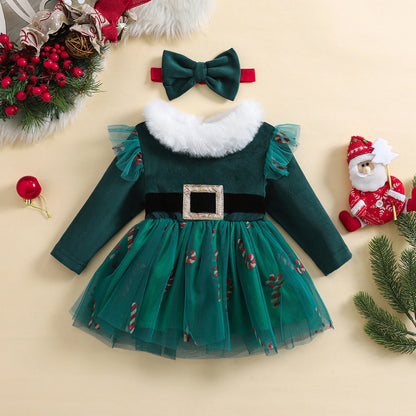Baby Girl Christmas Tulle Dress Set