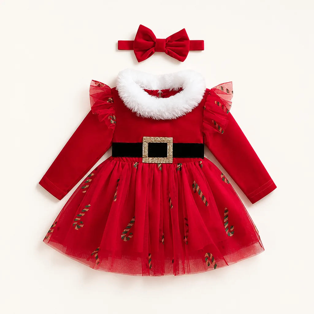 Baby Girl Christmas Tulle Dress Set
