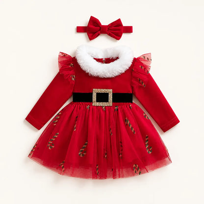 Baby Girl Christmas Tulle Dress Set