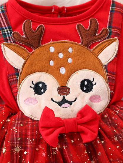 Baby Girl Reindeer Christmas Dress
