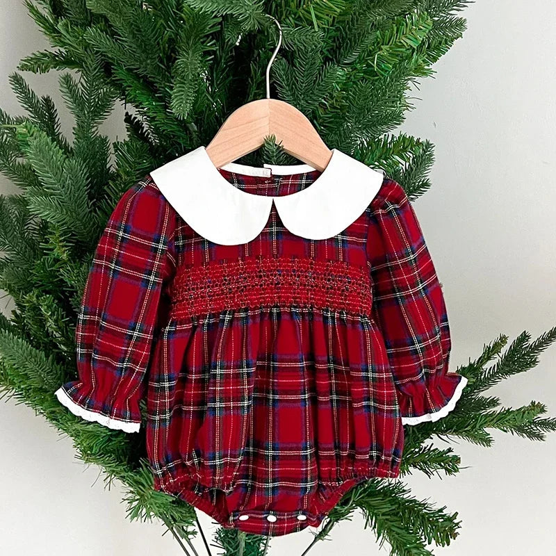 Baby Long-Sleeve Peter Pan Collar Romper