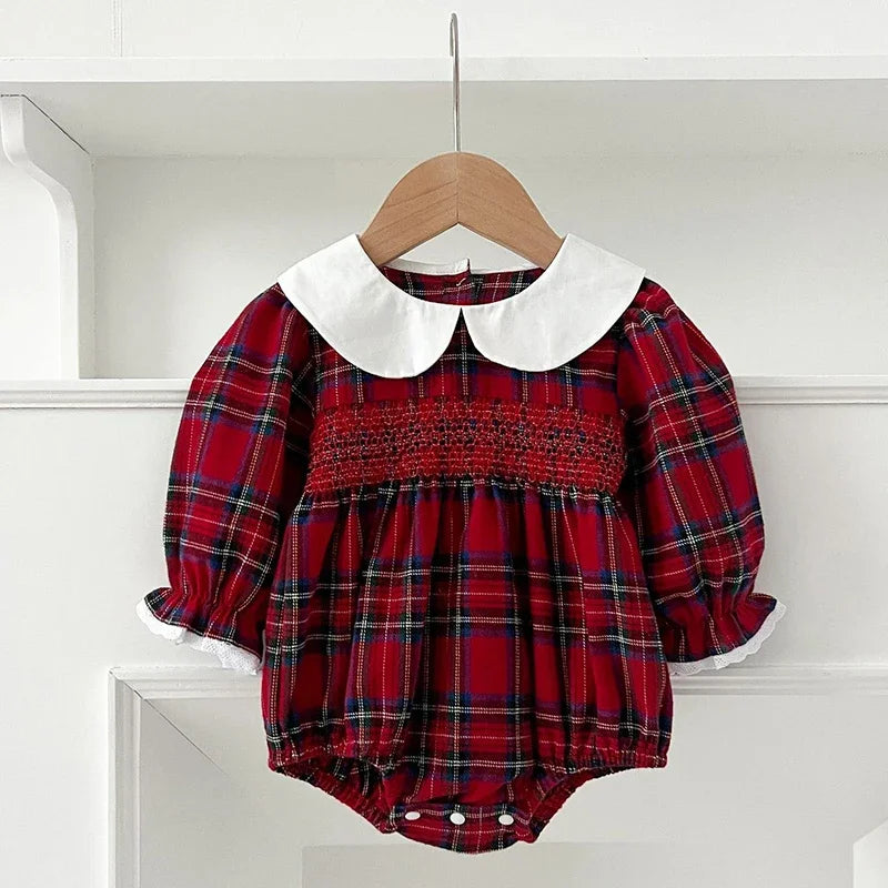 Baby Long-Sleeve Peter Pan Collar Romper