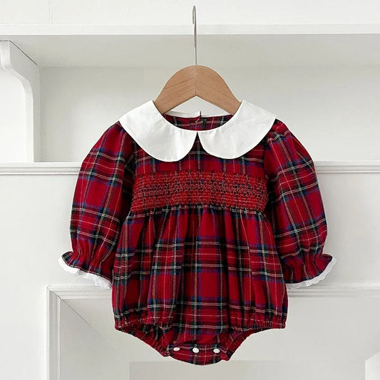 Baby Long-Sleeve Peter Pan Collar Romper