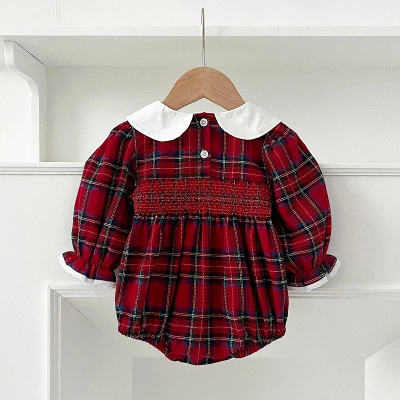 Baby Long-Sleeve Peter Pan Collar Romper