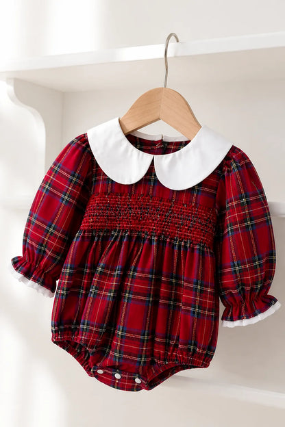 Baby Long-Sleeve Peter Pan Collar Romper