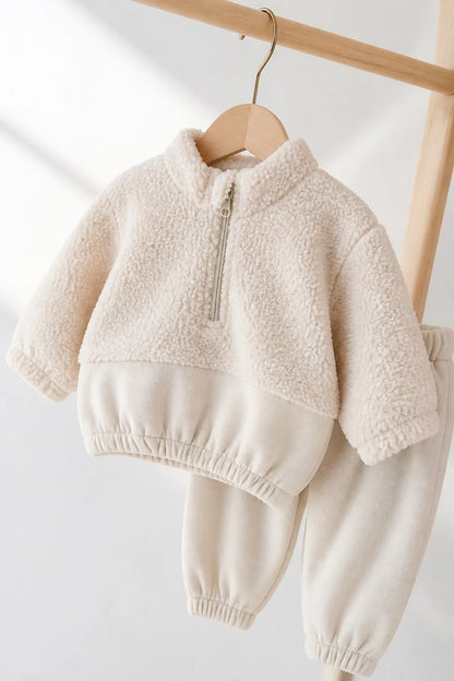 Baby & Toddler Apricot Wool Fleece Thermal Set