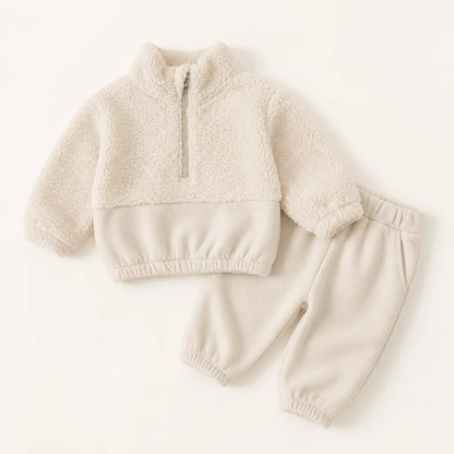 Baby & Toddler Apricot Wool Fleece Thermal Set