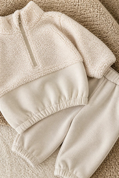 Baby & Toddler Apricot Wool Fleece Thermal Set