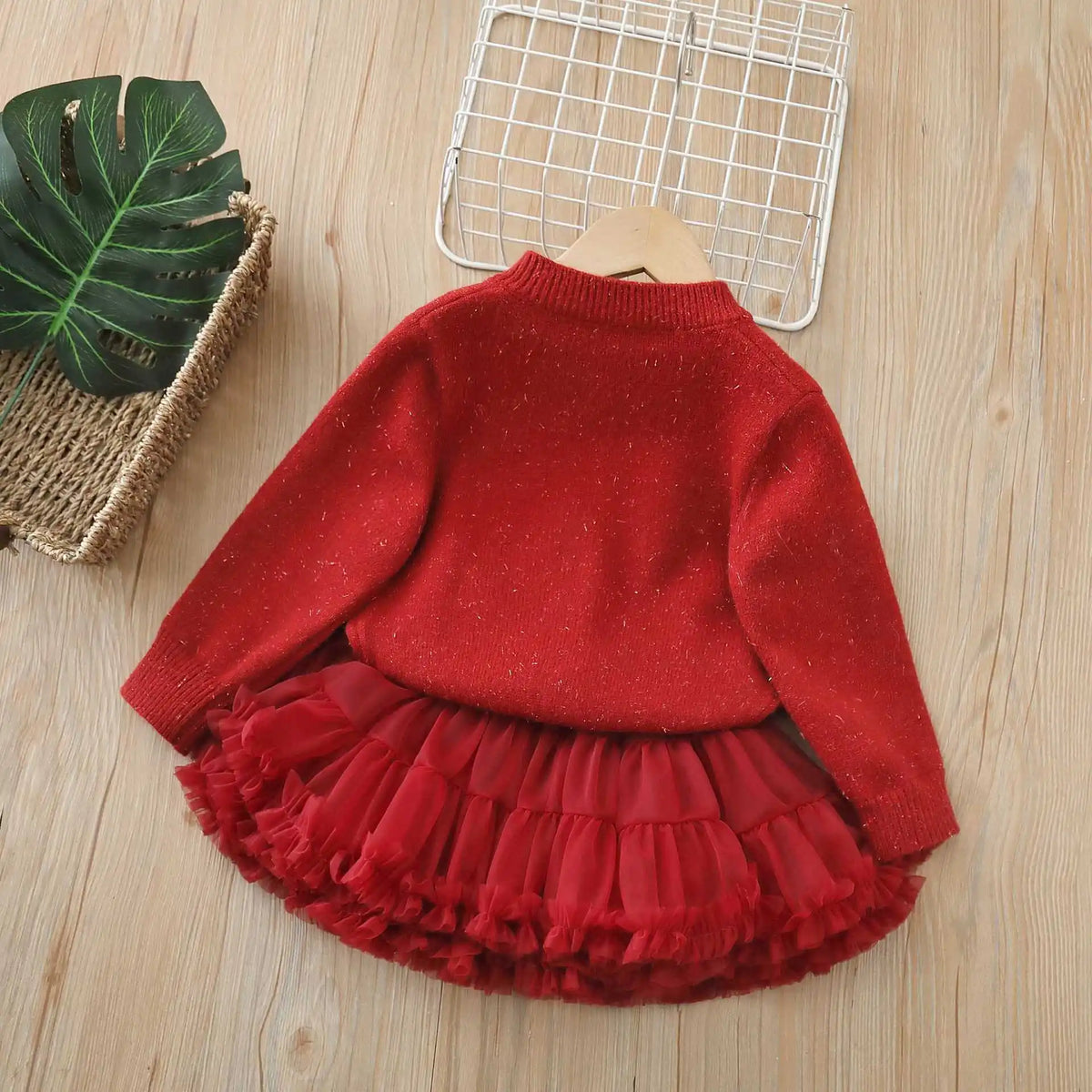Girls Cardigan and Tiered Tulle Skirt Set