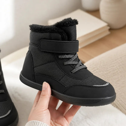 Kids Fleece-Lined Lace-Up Ankle Boots