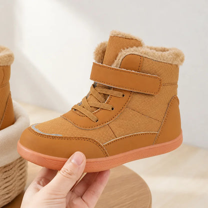 Kids Fleece-Lined Lace-Up Ankle Boots