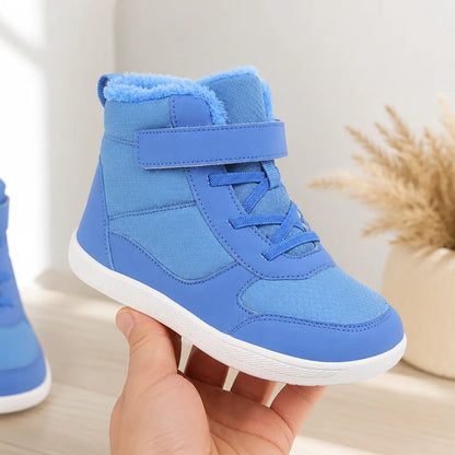 Kids Fleece-Lined Lace-Up Ankle Boots