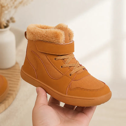 Kids Fleece-Lined Lace-Up Ankle Boots