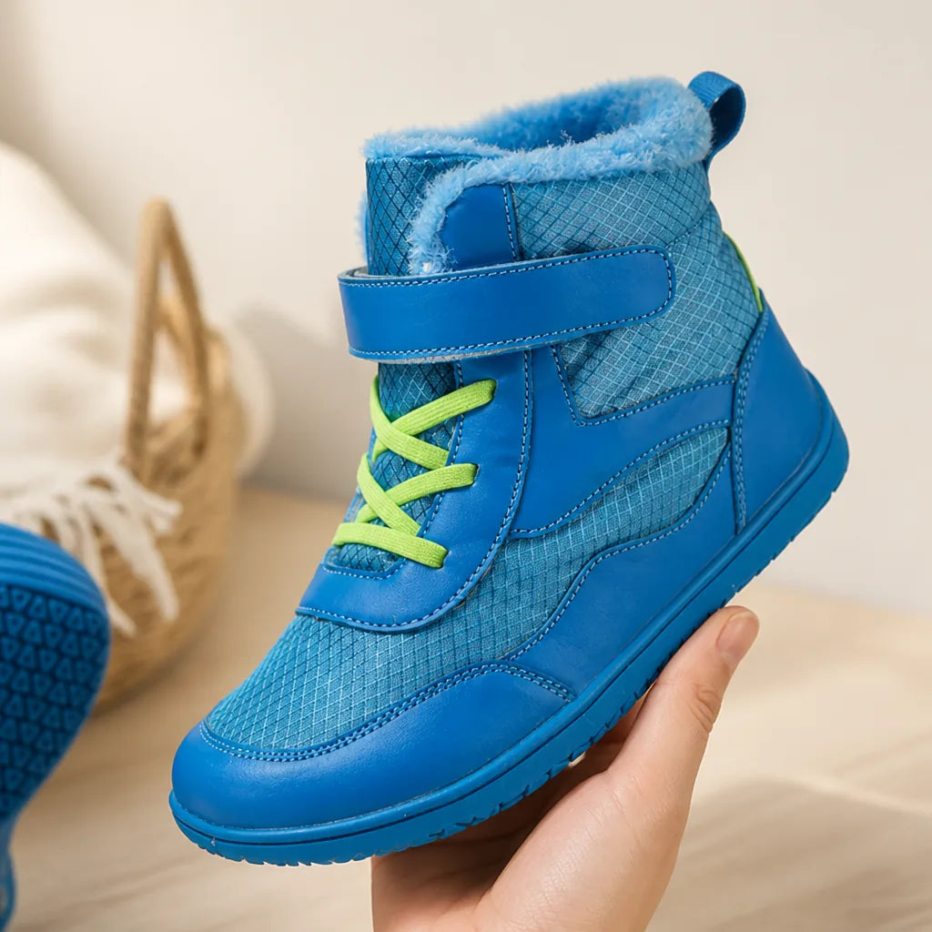 Kids Fleece-Lined Lace-Up Ankle Boots