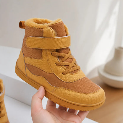 Kids Fleece-Lined Lace-Up Ankle Boots