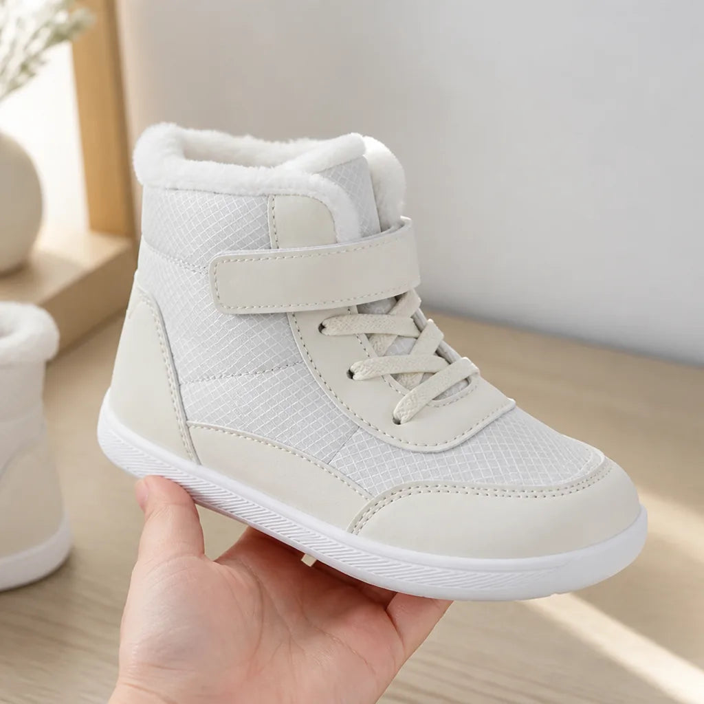 Kids Fleece-Lined Lace-Up Ankle Boots