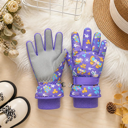 Children's Cartoon Ski Gloves