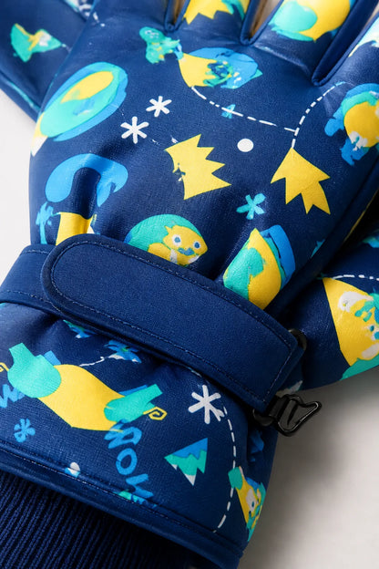 Children's Cartoon Ski Gloves