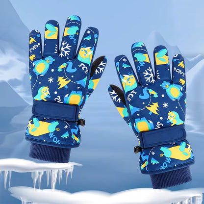 Children's Cartoon Ski Gloves