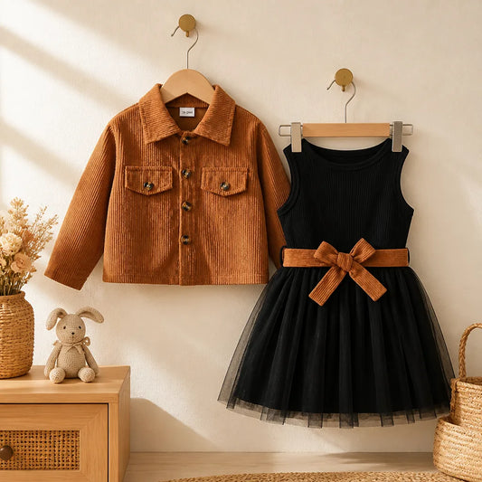Toddler & Little Girls 2-Piece Dress & Jacket Set