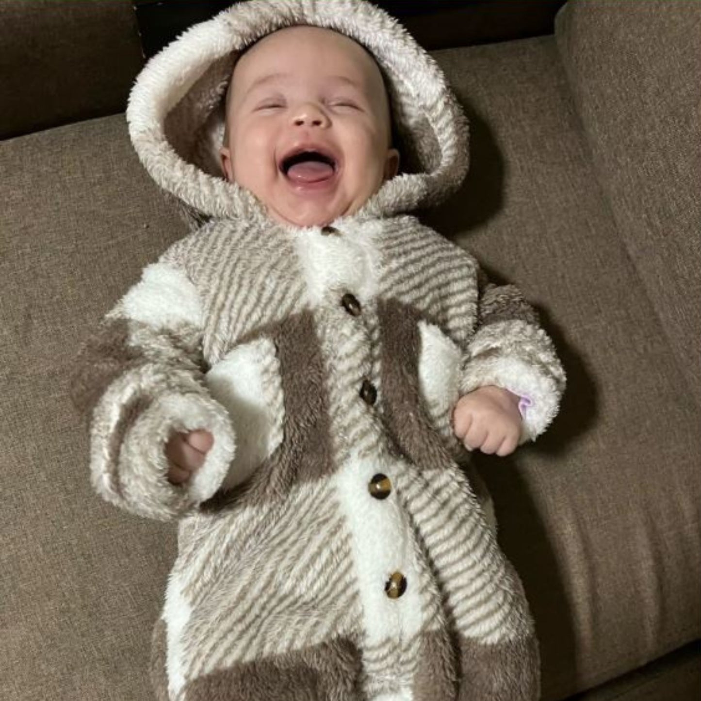 Oat Plaid Onesie