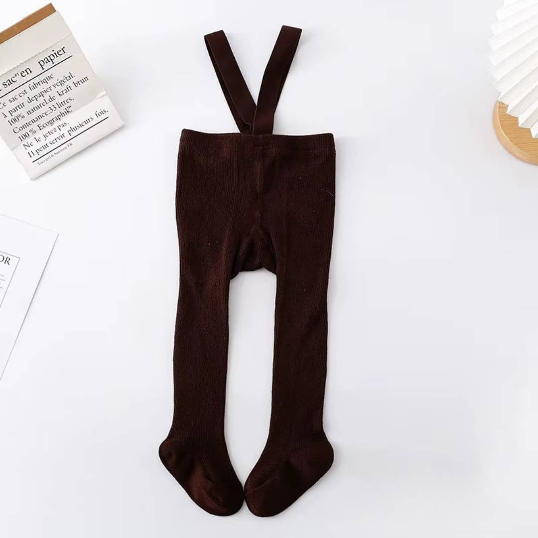 Ribbed Baby Strap Tights – Soft & Cozy Fit