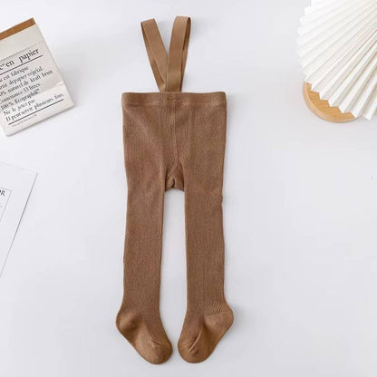 Ribbed Baby Strap Tights – Soft & Cozy Fit