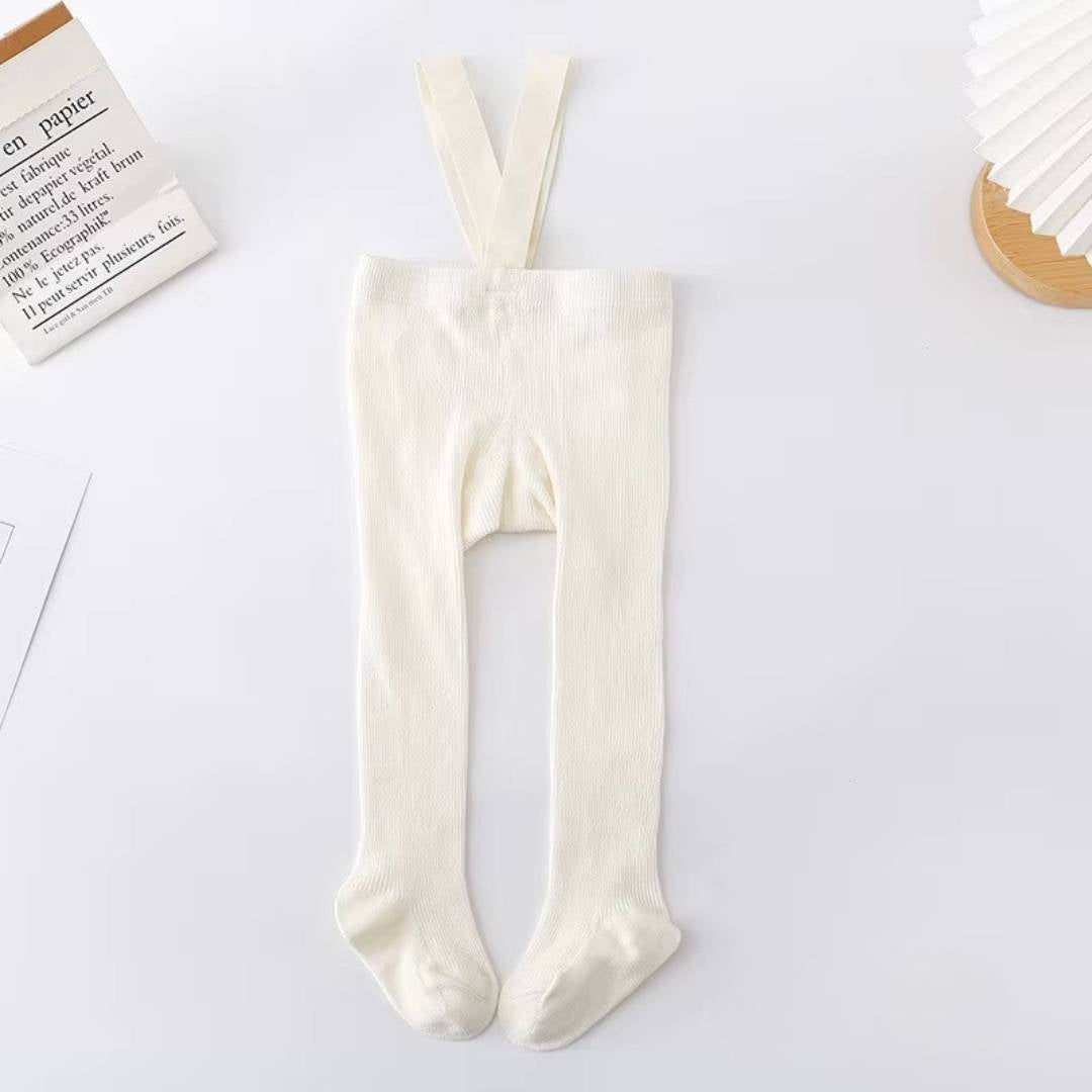 Ribbed Baby Strap Tights – Soft & Cozy Fit