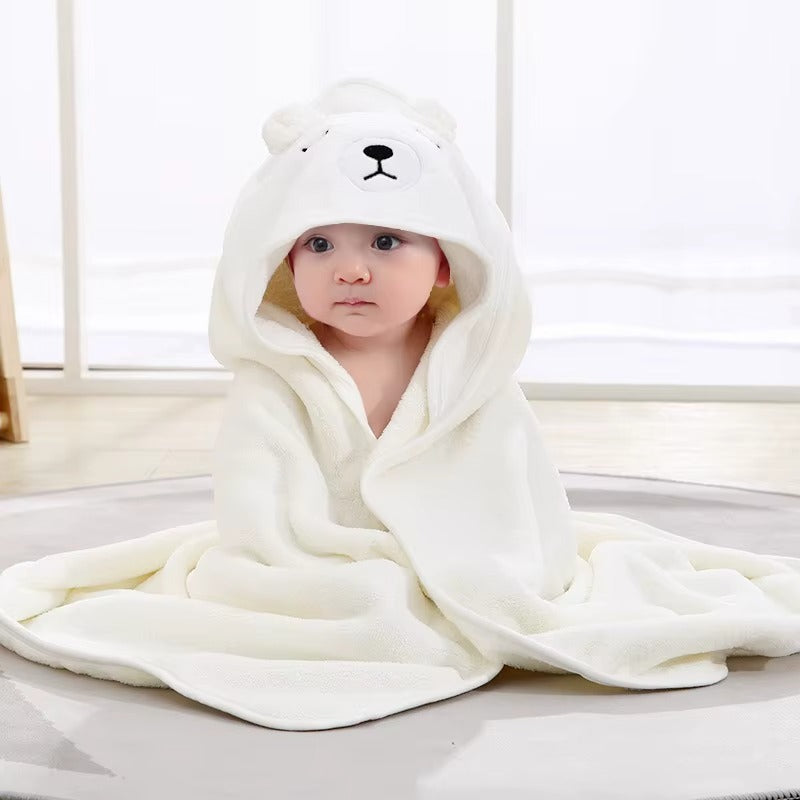 Cartoon Animal Hooded Baby Bath Towel