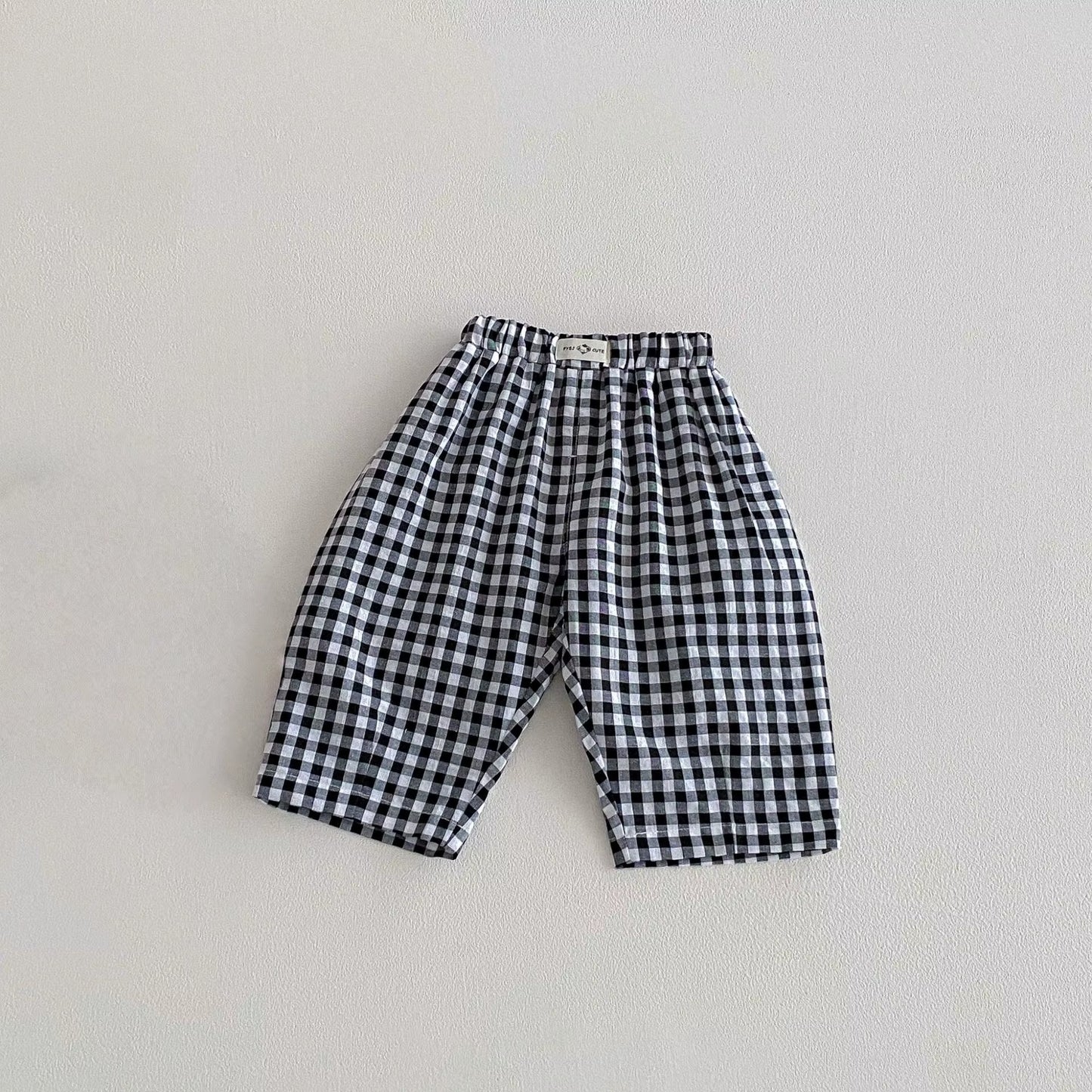 Boys Plaid Casual Pants – Elastic Waist Spring Trousers