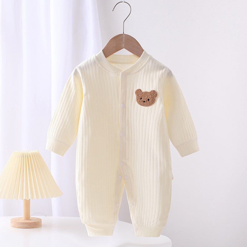 Baby Bear Knit Romper – Cozy Everyday Comfort with a Sweet Bear Detail