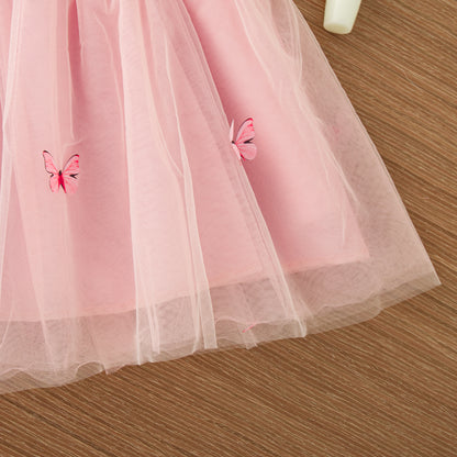 Toddler Girls Butterfly Birthday Dress – Magical Tulle Party Dress with Wings