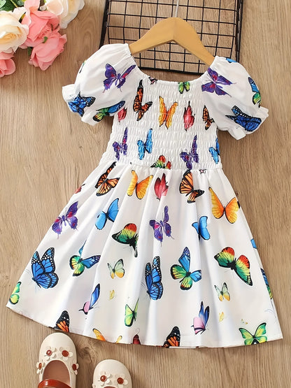Girls Butterfly Summer Dress