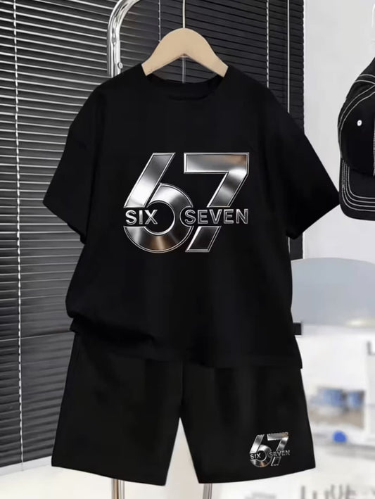 Boys 67 Graphic Shorts Set