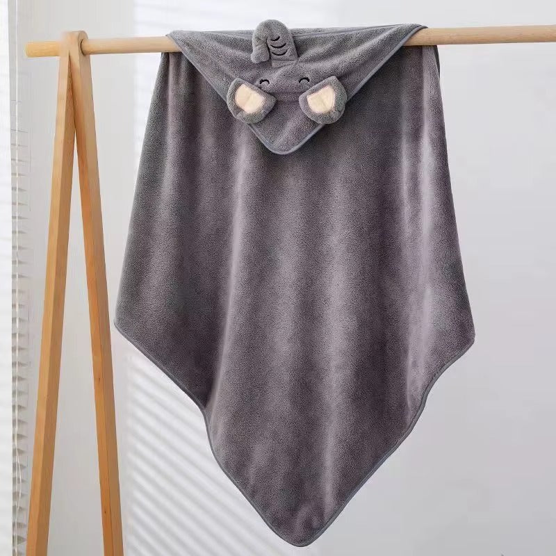 Cartoon Animal Hooded Baby Bath Towel
