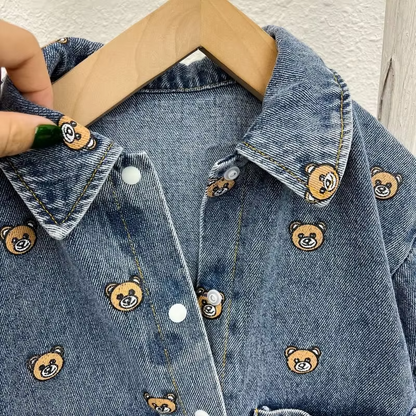 Baby Denim Bear Romper