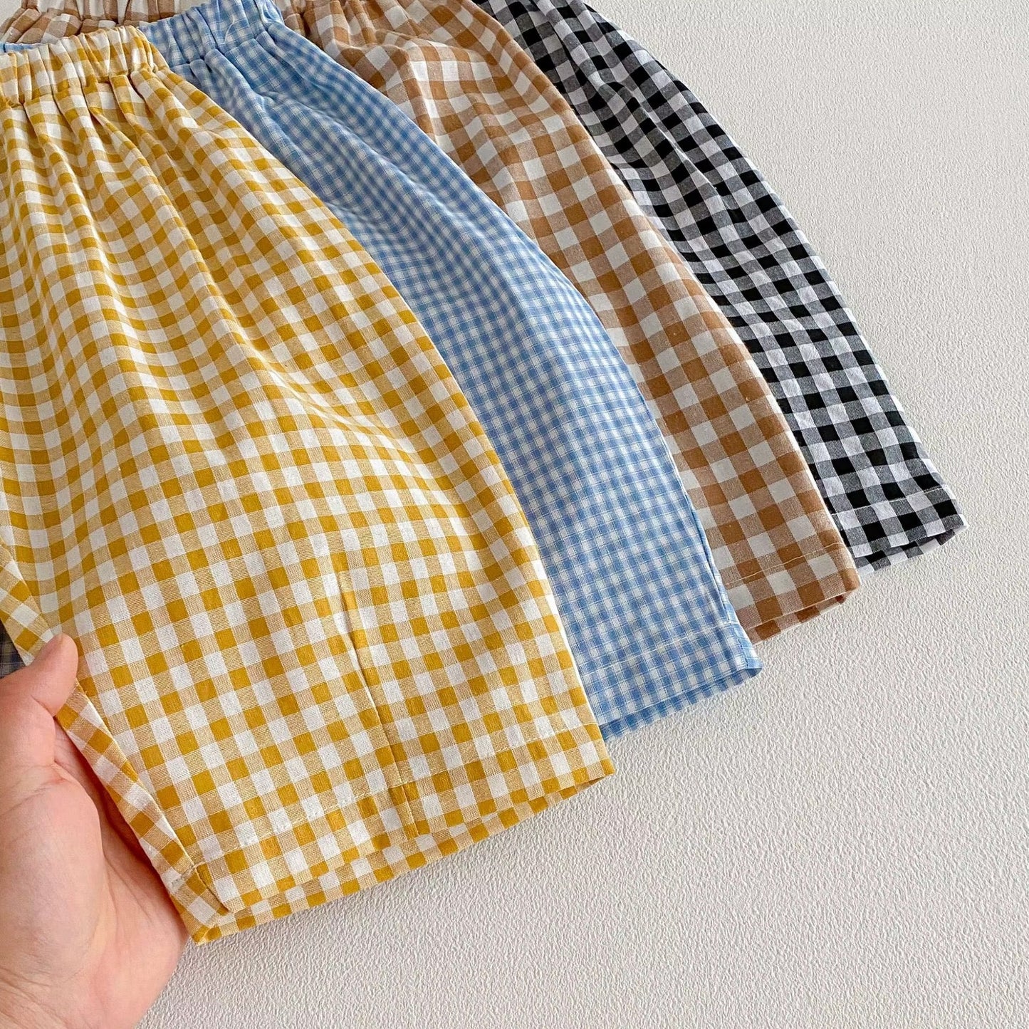 Boys Plaid Casual Pants – Elastic Waist Spring Trousers