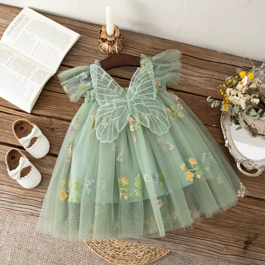 Girls Butterfly Fairy Dress – Elegant, Magical & Made for Special Moments
