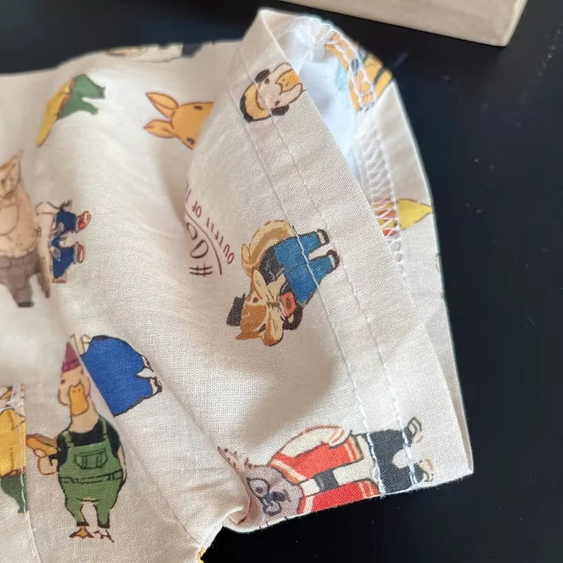 Toddler Boys Cartoon Shirt and Shorts Set