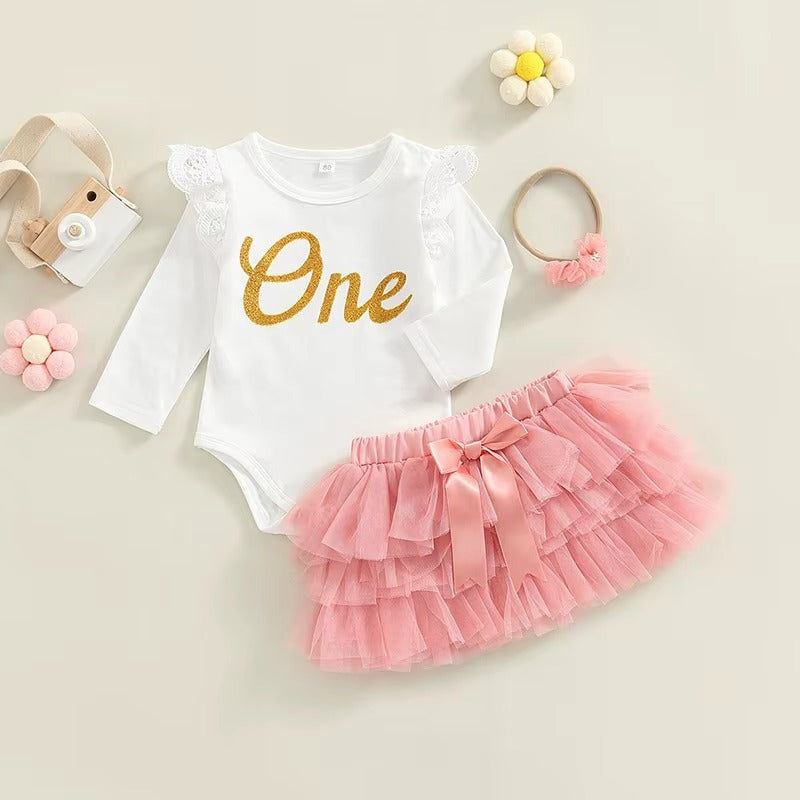 “One” Birthday Long Sleeve Outfit