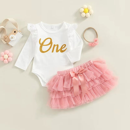 “One” Birthday Long Sleeve Outfit