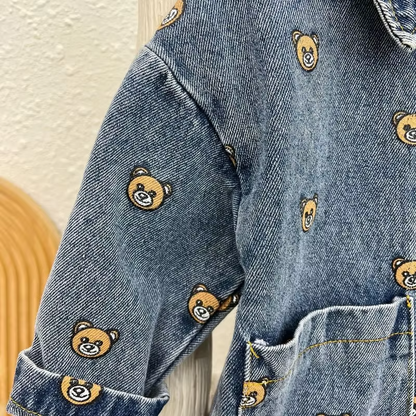 Baby Denim Bear Romper
