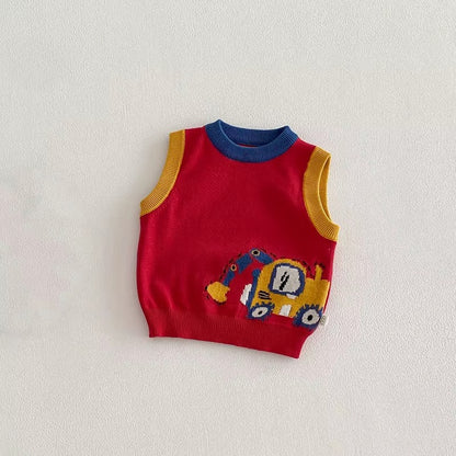 Kids Cartoon Car Shirt & Bottoms