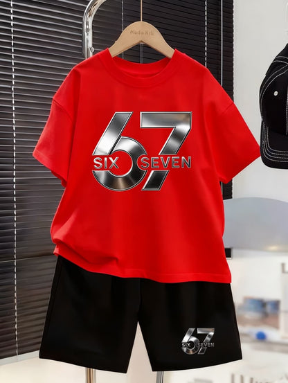 Boys 67 Graphic Shorts Set