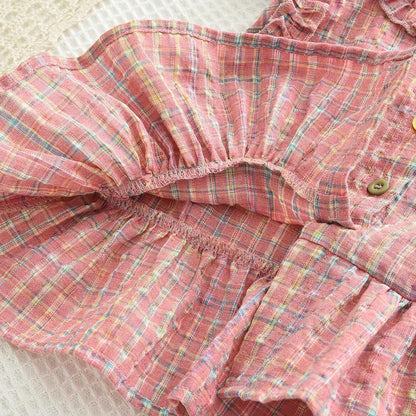 Girls Plaid Summer Outfit – Cute 2-Piece Set
