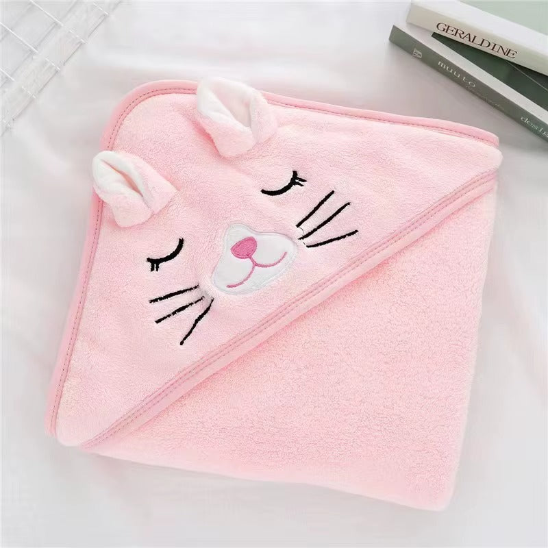 Cartoon Animal Hooded Baby Bath Towel