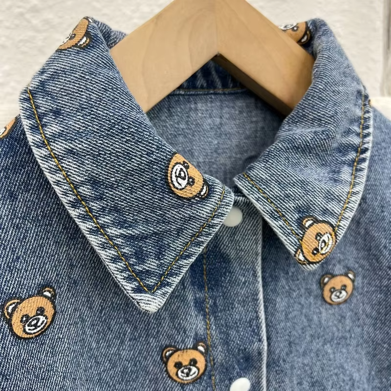 Baby Denim Bear Romper