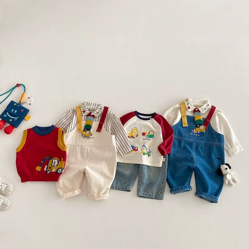 Kids Cartoon Car Shirt & Bottoms