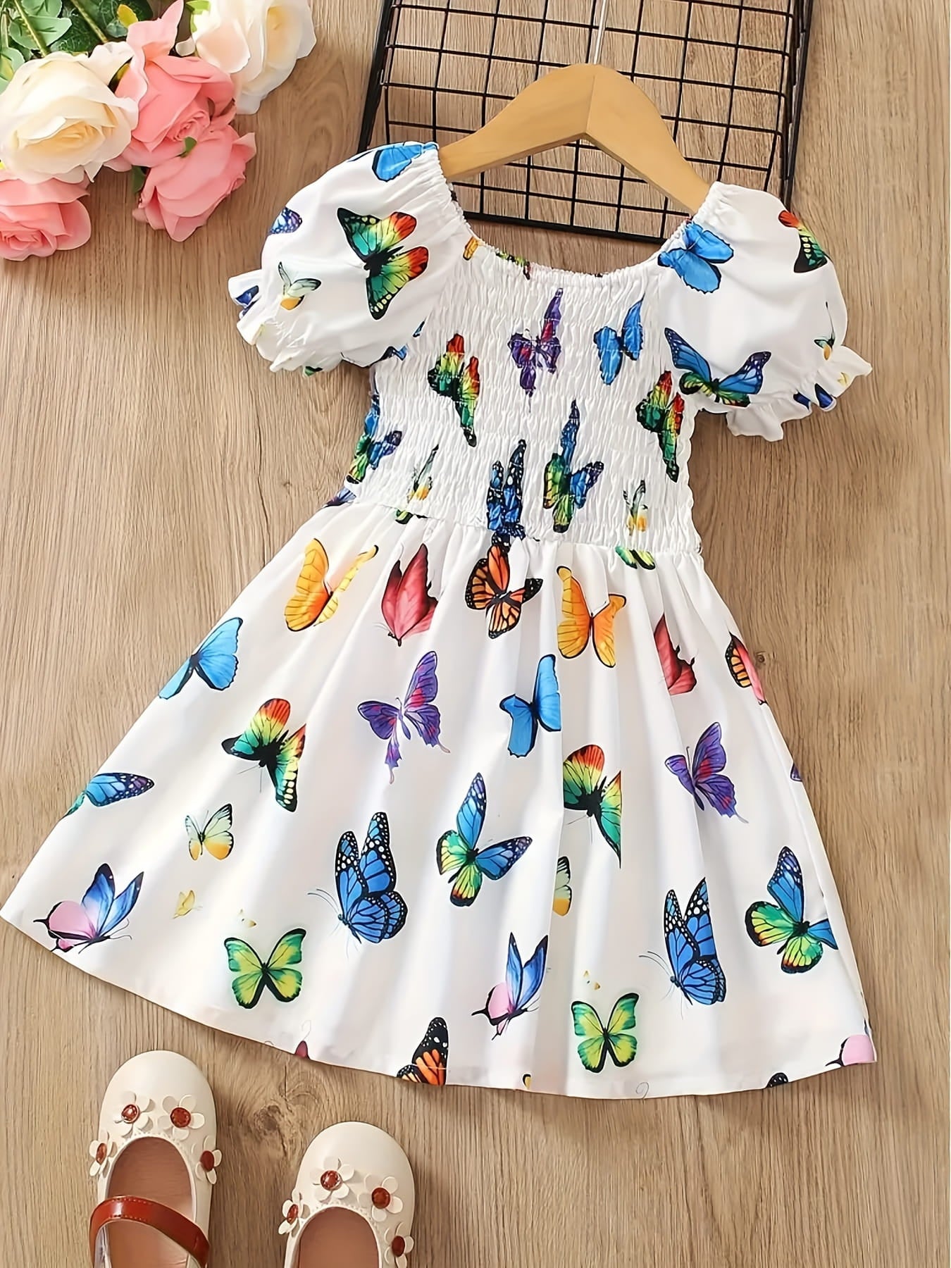 Girls Butterfly Summer Dress